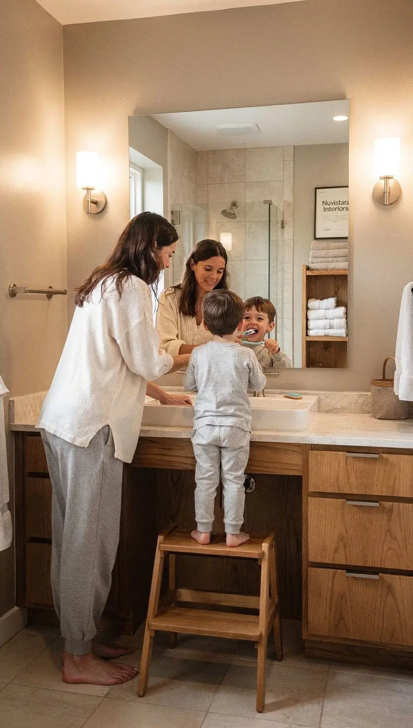 Gemütliches Wohnzimmer mit warmen Farbtönen und langlebigen Möbeln.
